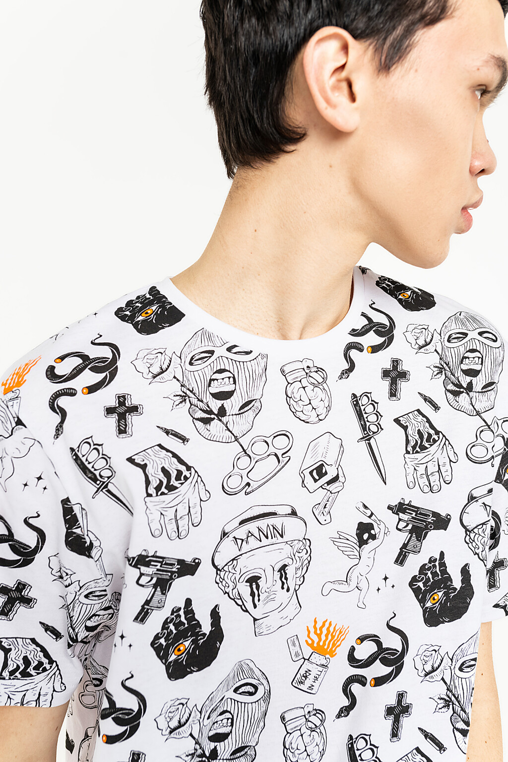 футболка мужская - цвет белый - 6