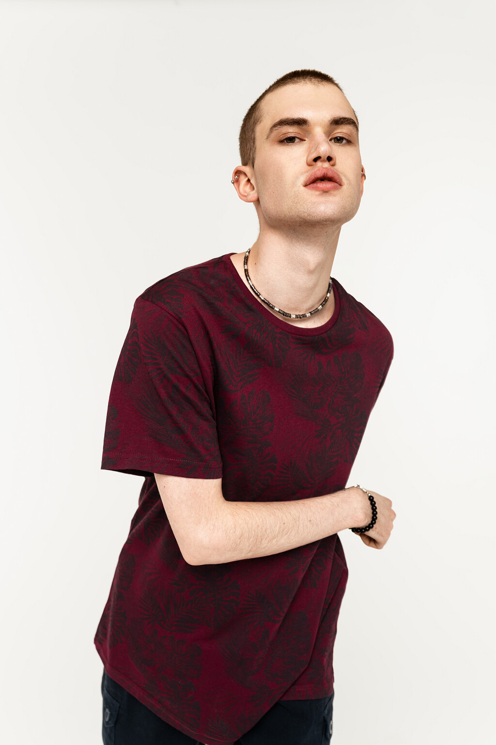 футболка мужская - цвет бордовый - 3