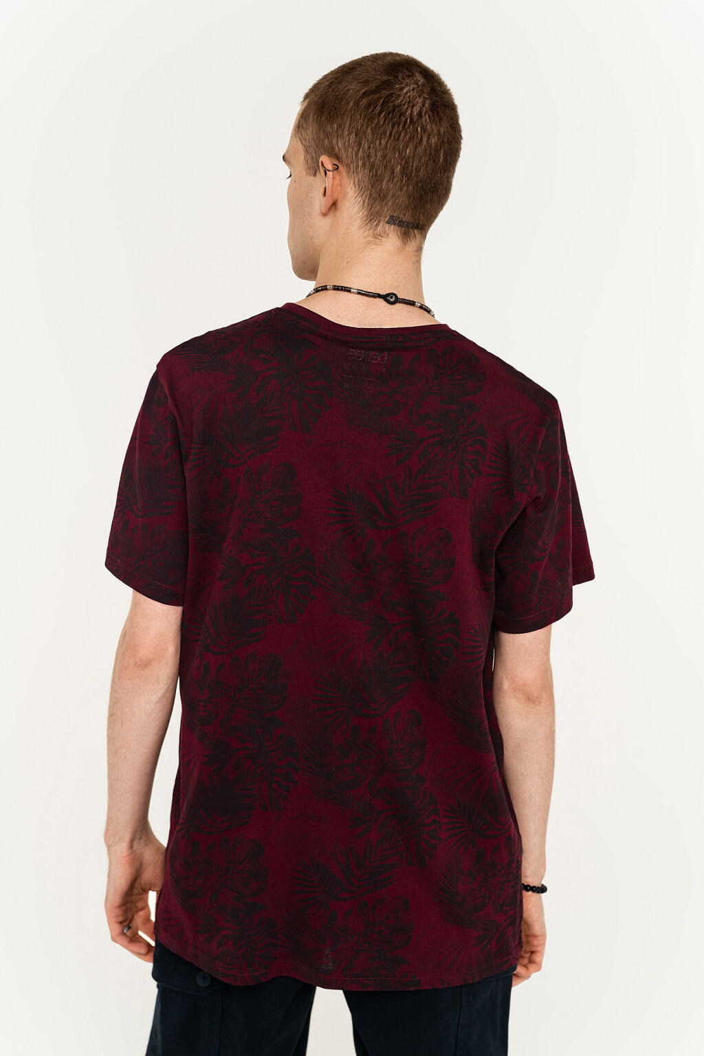 футболка мужская - цвет бордовый - 4