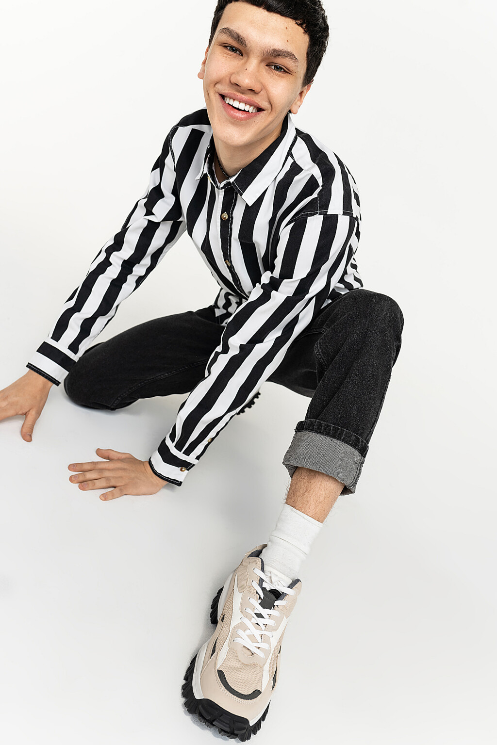 верхняя сорочка - цвет черный - 1