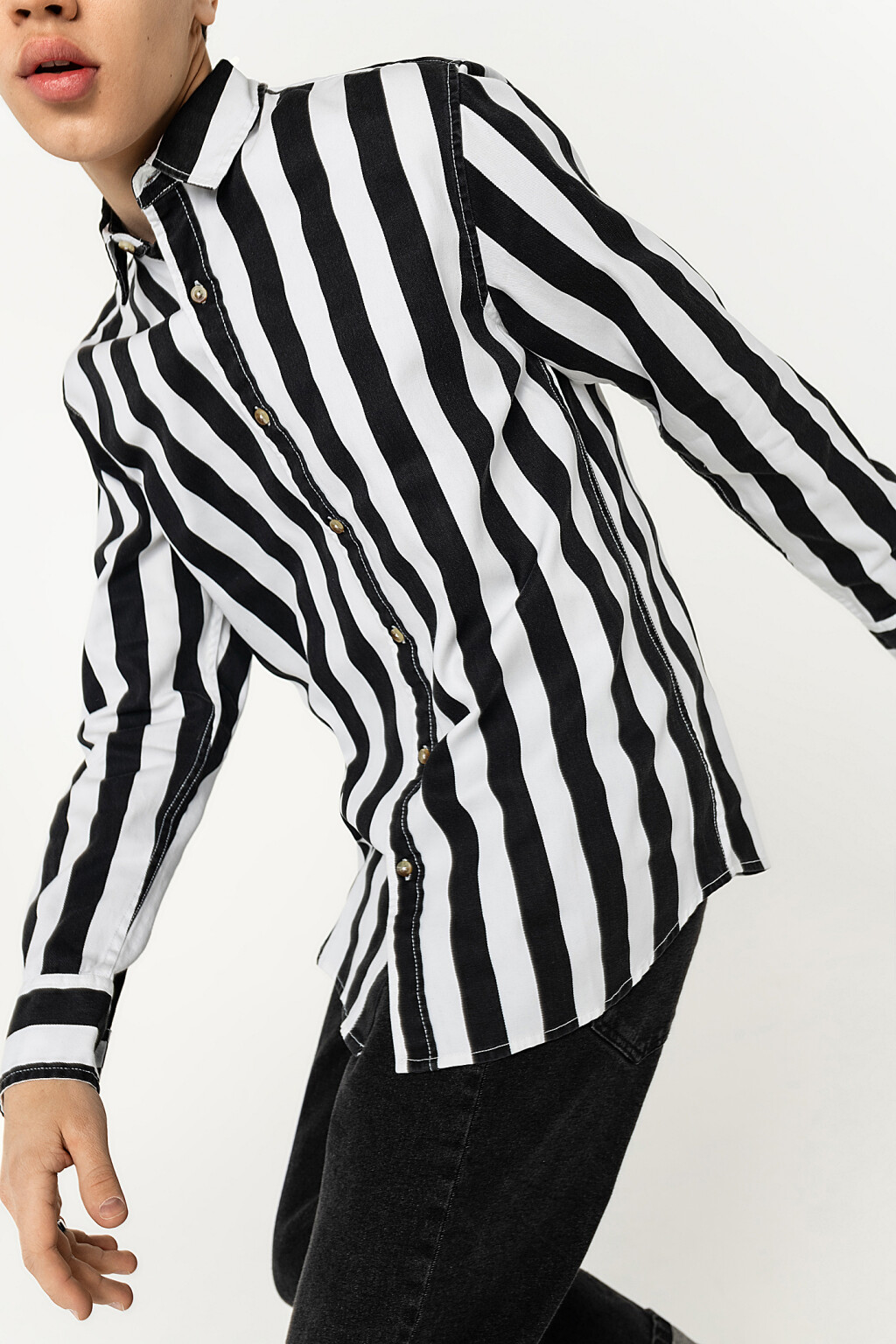 верхняя сорочка - цвет черный - 2