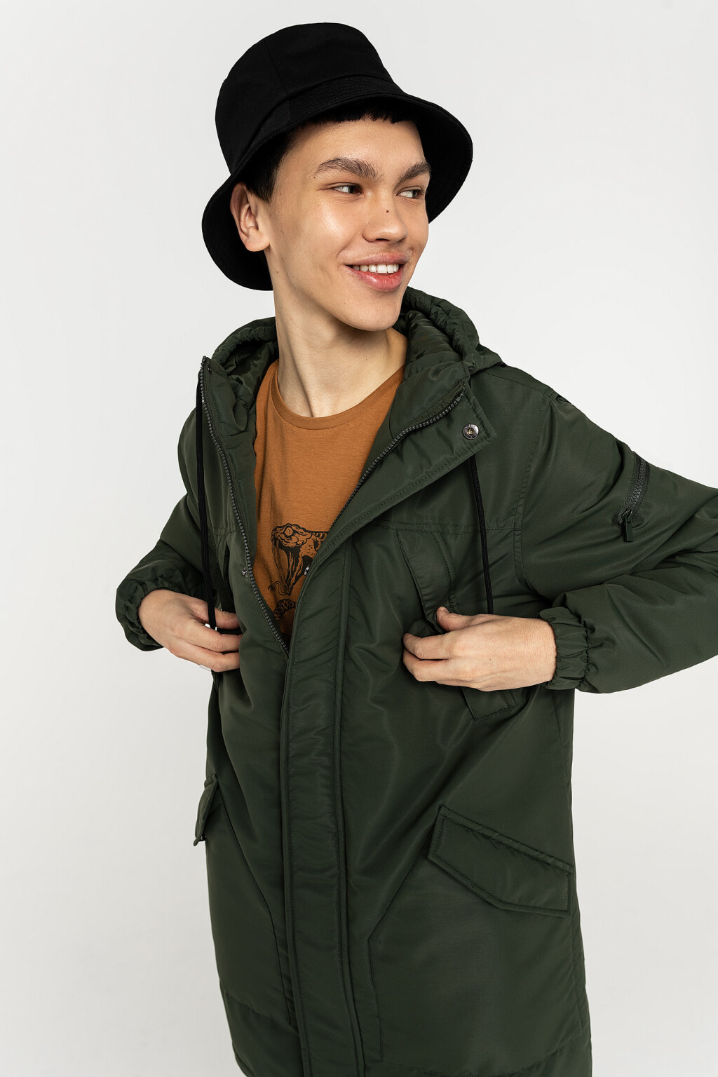 куртка мужская - цвет зеленый - 2