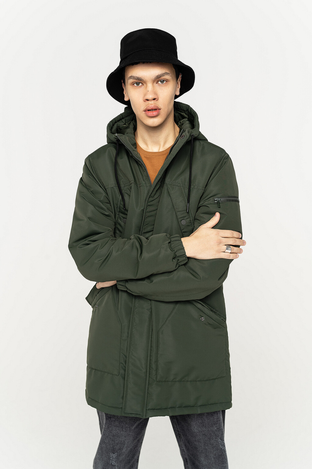 куртка мужская - цвет зеленый - 4