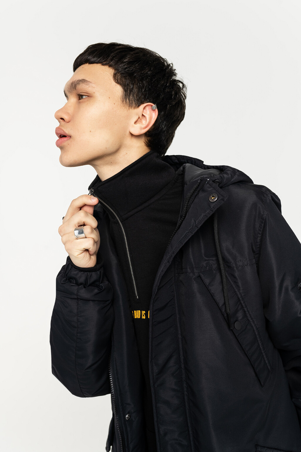 куртка мужская - цвет черный - 4