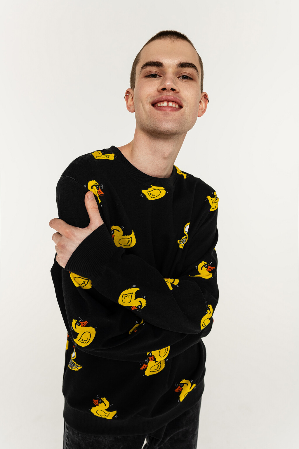 джемпер мужской - цвет черный - 4