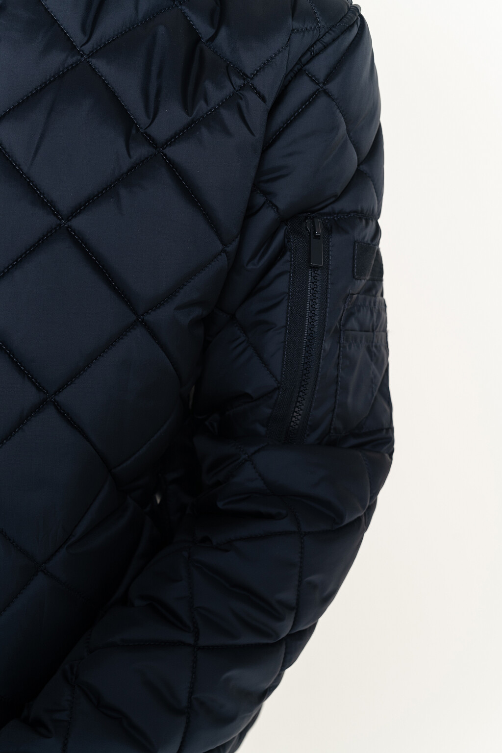 куртка-бомбер утепленная стеганая - цвет синий - 4