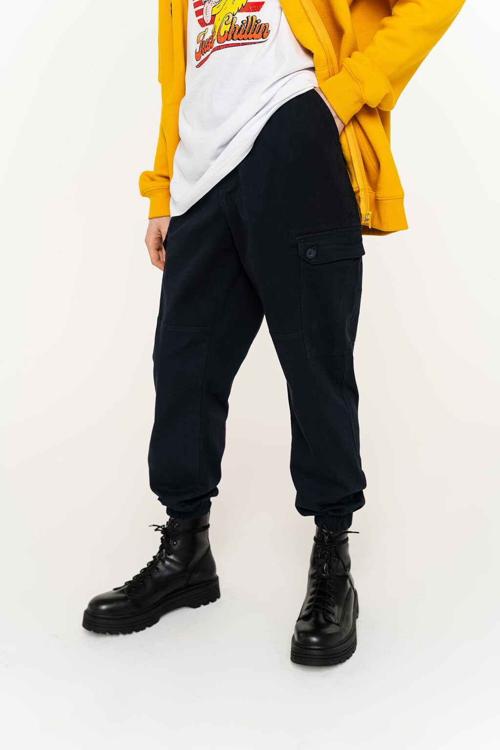 брюки муж. - цвет синий - 1