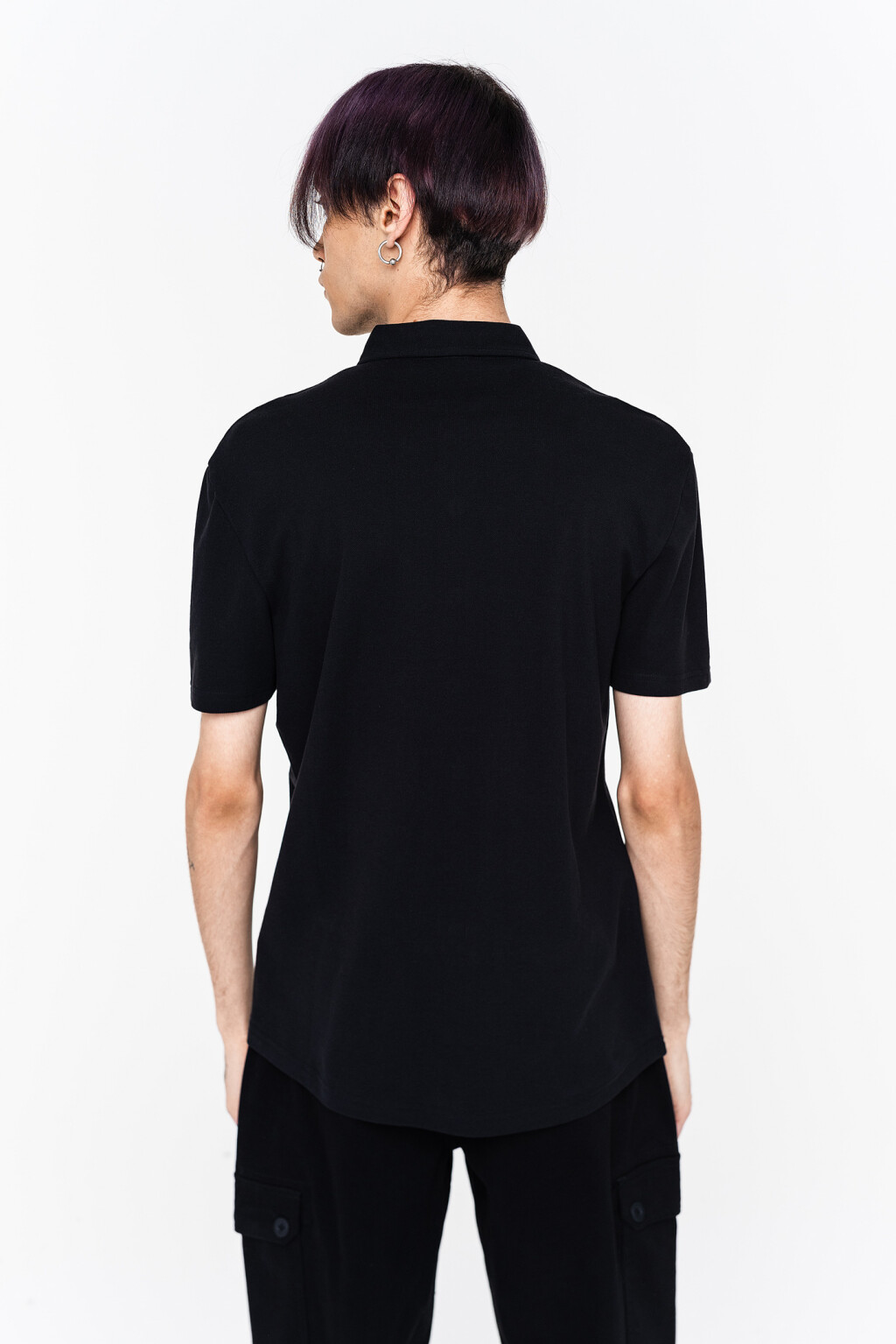 рубашка мужская - цвет черный - 4