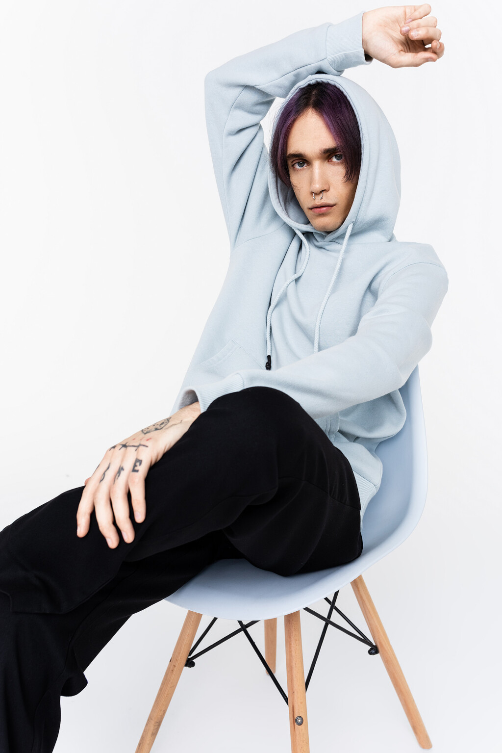 брюки муж. - цвет черный - 6