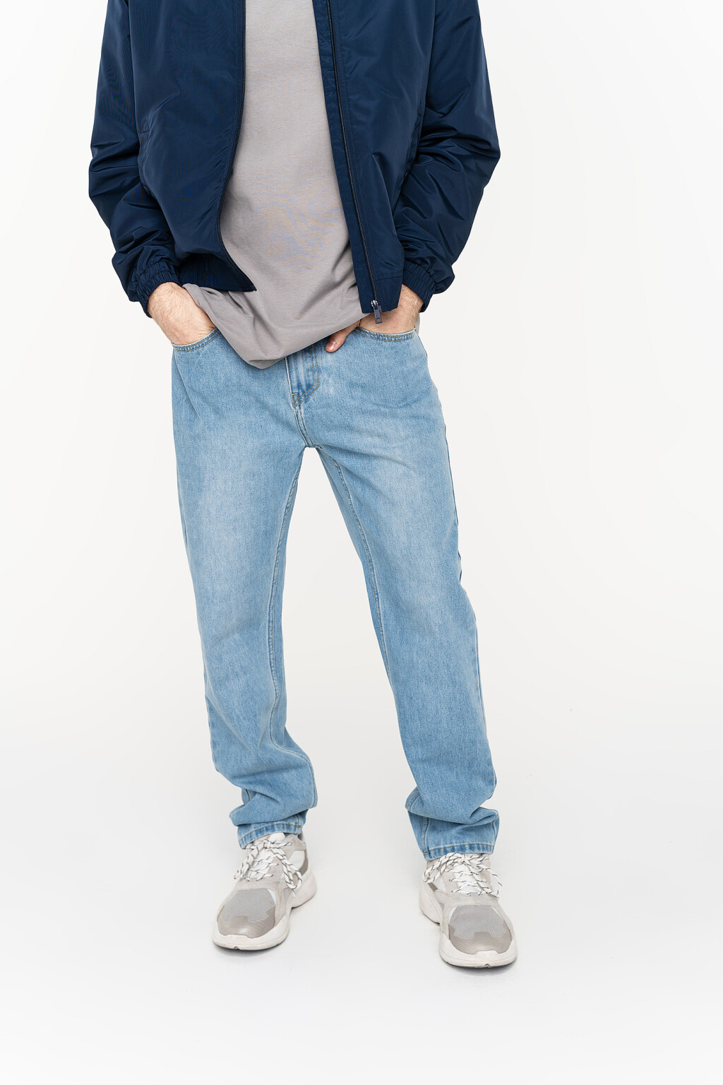 брюки джинсовые - цвет голубой - 3