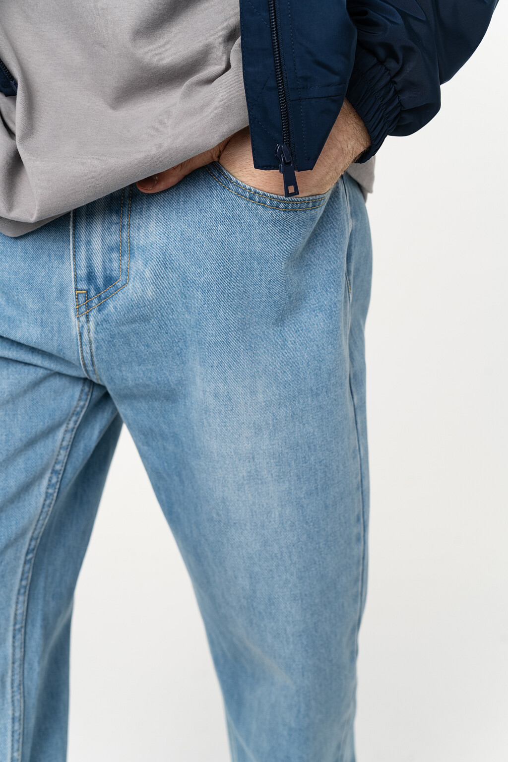 брюки джинсовые - цвет голубой - 5