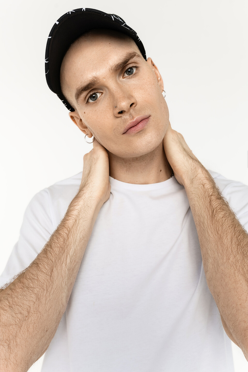 Футболка хлопковая свободного кроя - цвет белый - 1