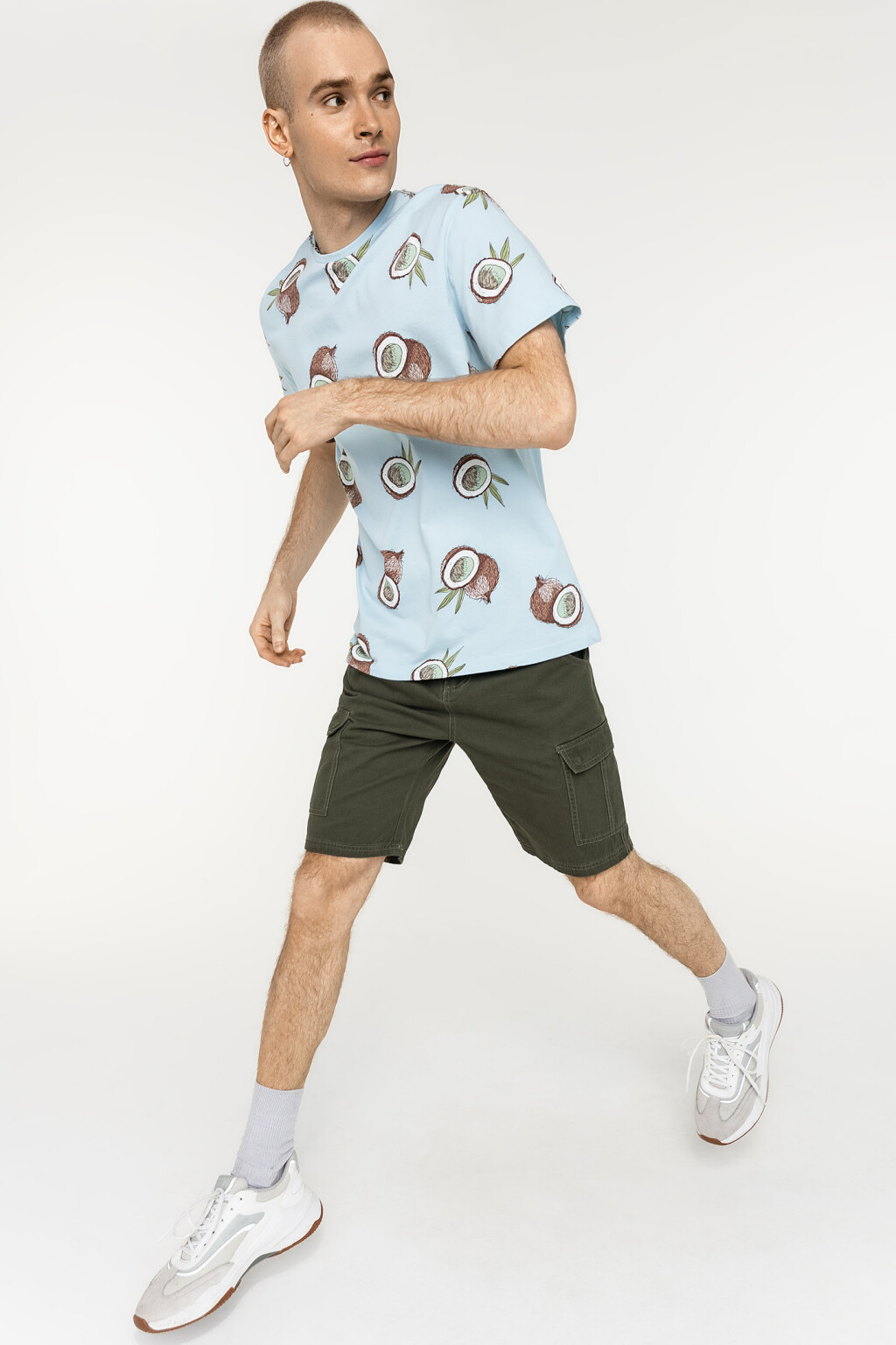 шорты мужские - цвет зеленый - 1