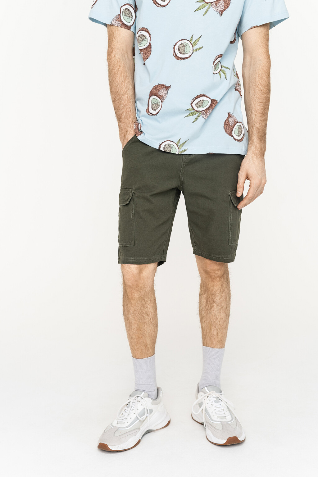 шорты мужские - цвет зеленый - 2