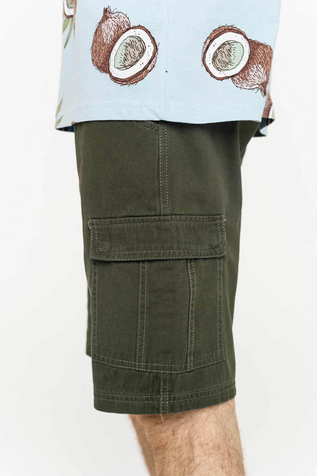 шорты мужские - цвет зеленый - 3