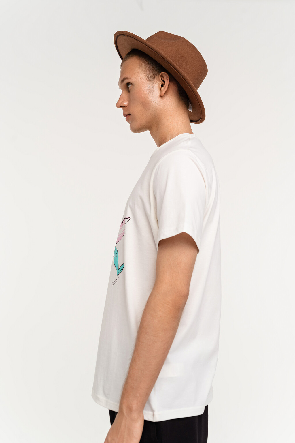 Футболка хлопковая с пляжным принтом - цвет белый - 3
