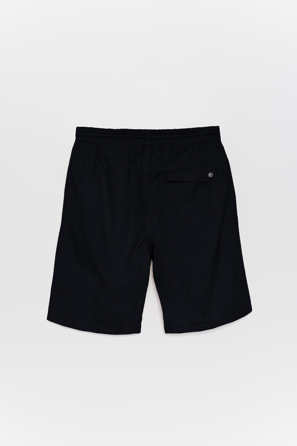 Шорты хлопковые с эластичным поясом на завязках - цвет синий - 2