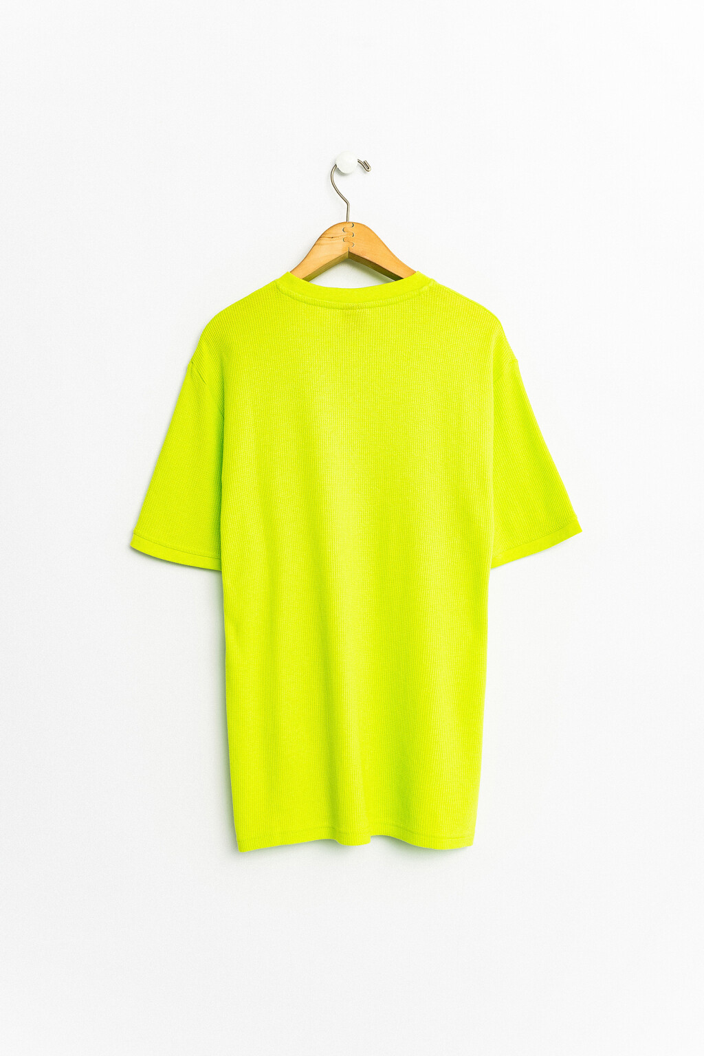 Футболка хлопковая в мелкий рубчик - цвет зеленый - 2