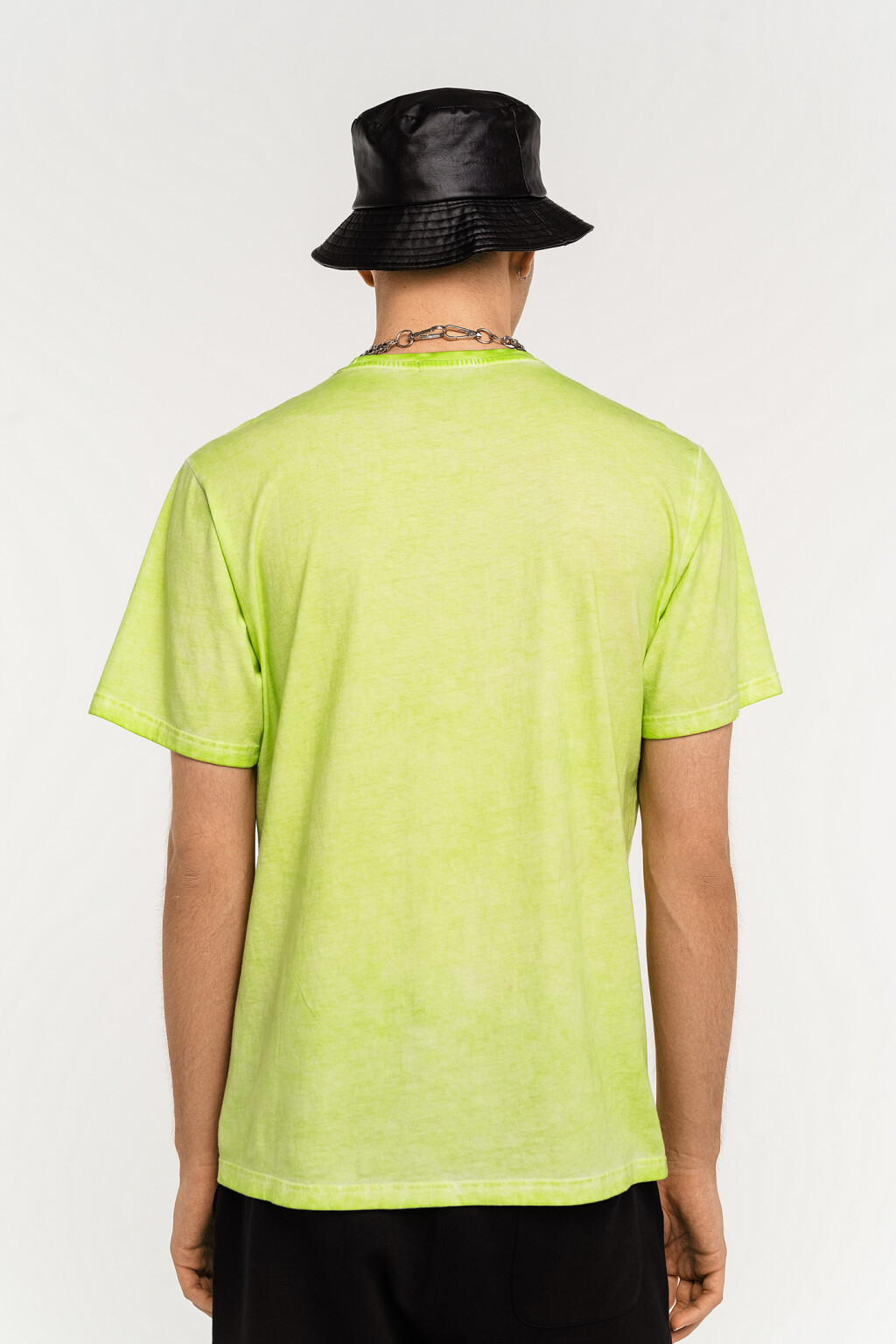 Футболка хлопковая с эффектом потертости - цвет зеленый - 4