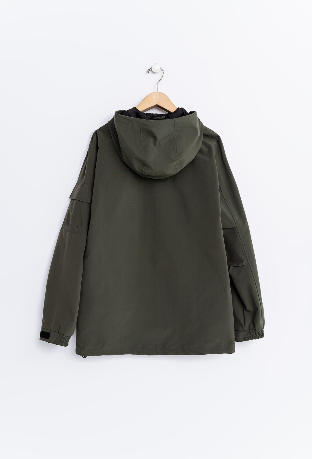 Куртка с капюшоном и накладными карманами - цвет зеленый - 2