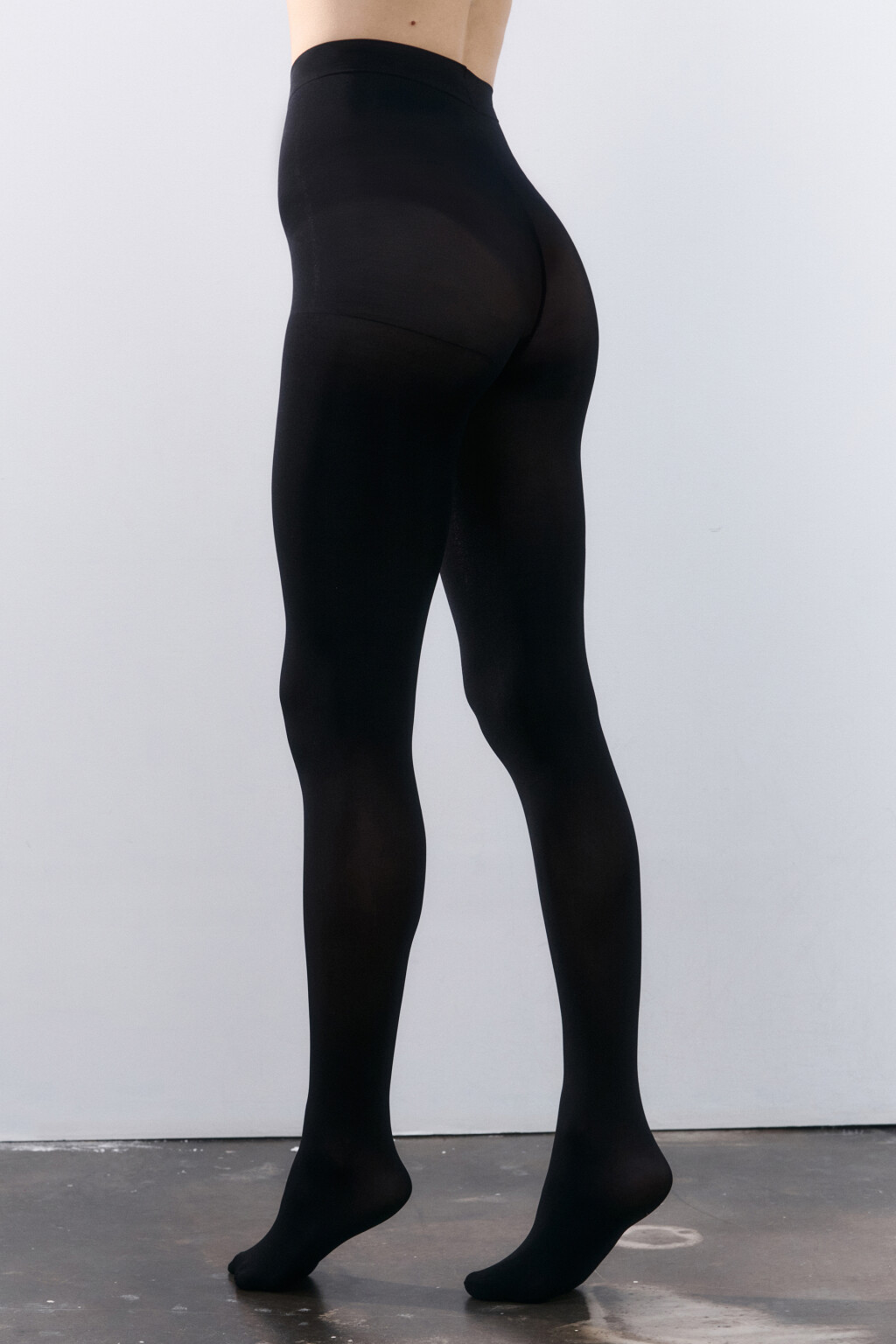 Колготки теплые 100 den - цвет черный - 2