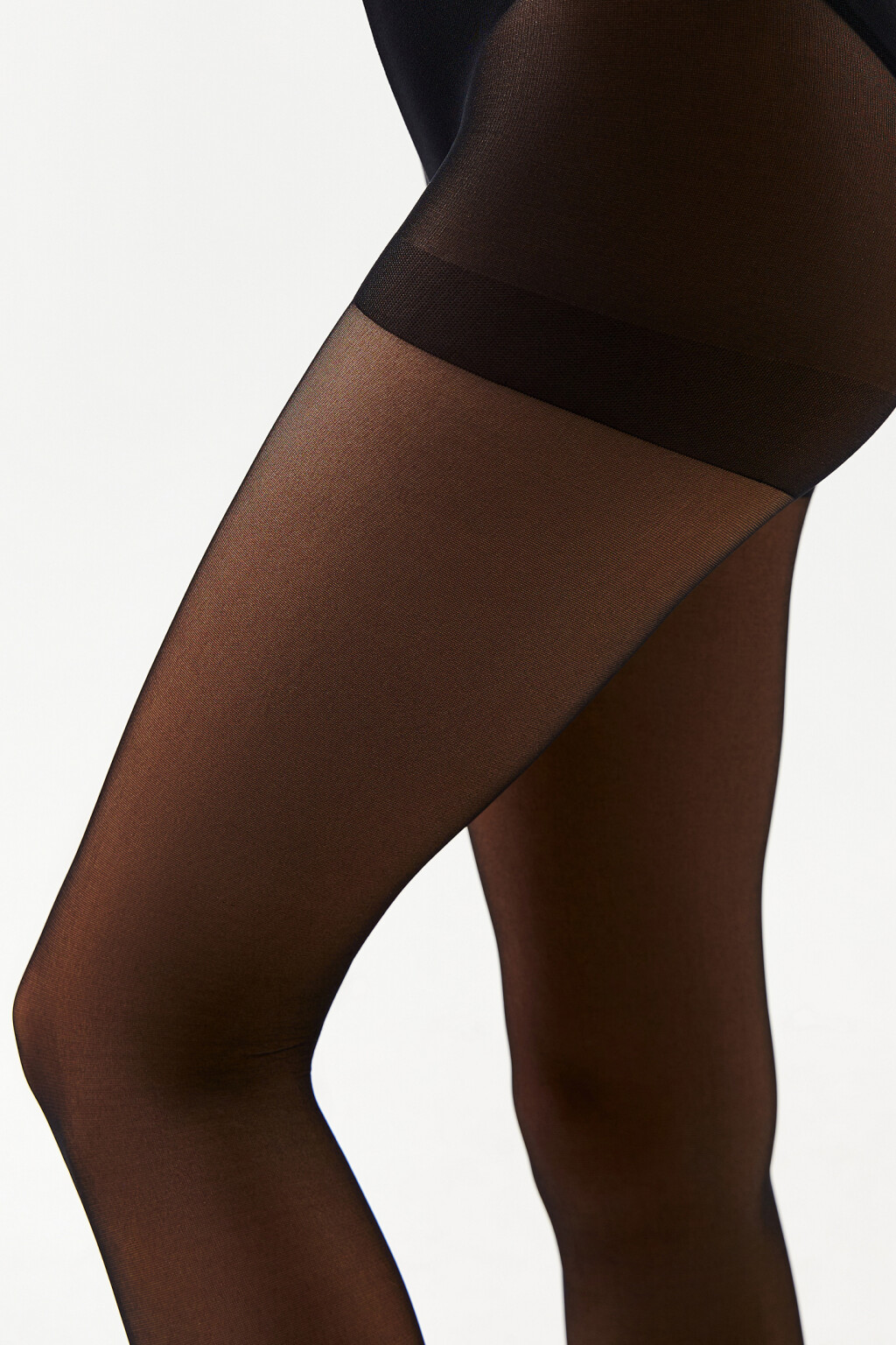 Колготки с высокой посадкой и шортиками - цвет черный - 3