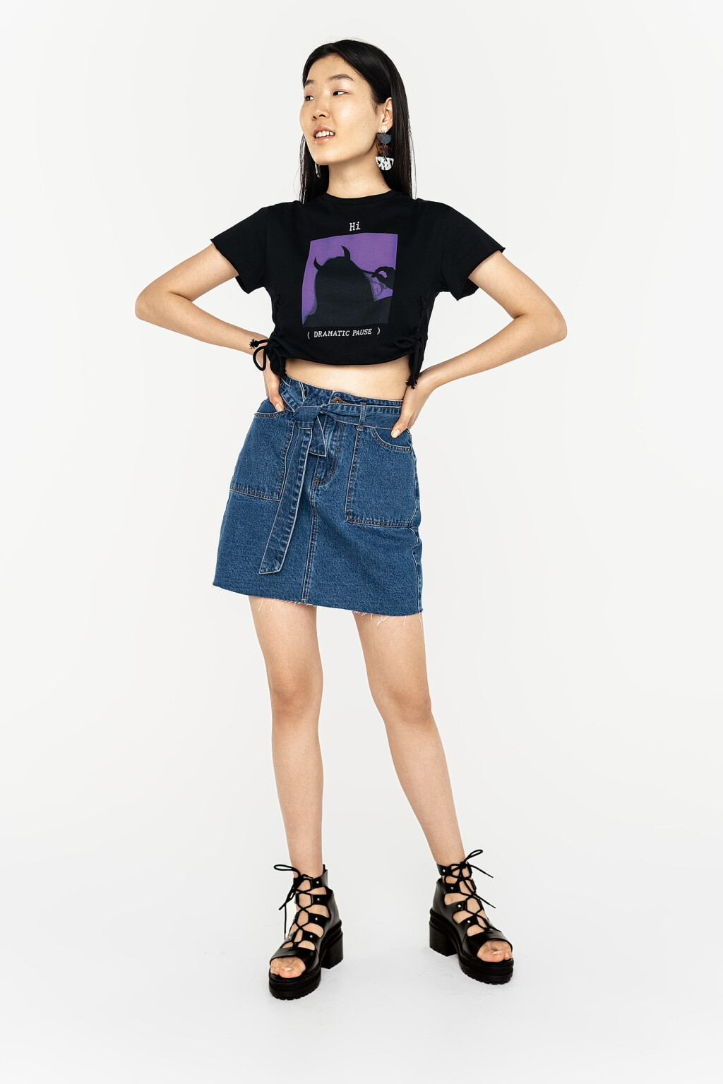 юбка джинсовая - цвет голубой - 1