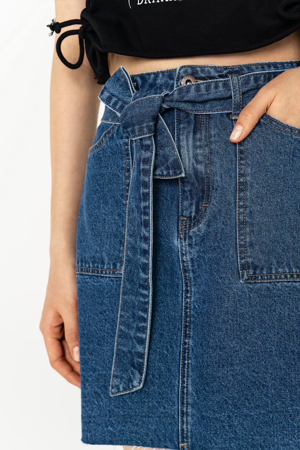 юбка джинсовая - цвет голубой - 4