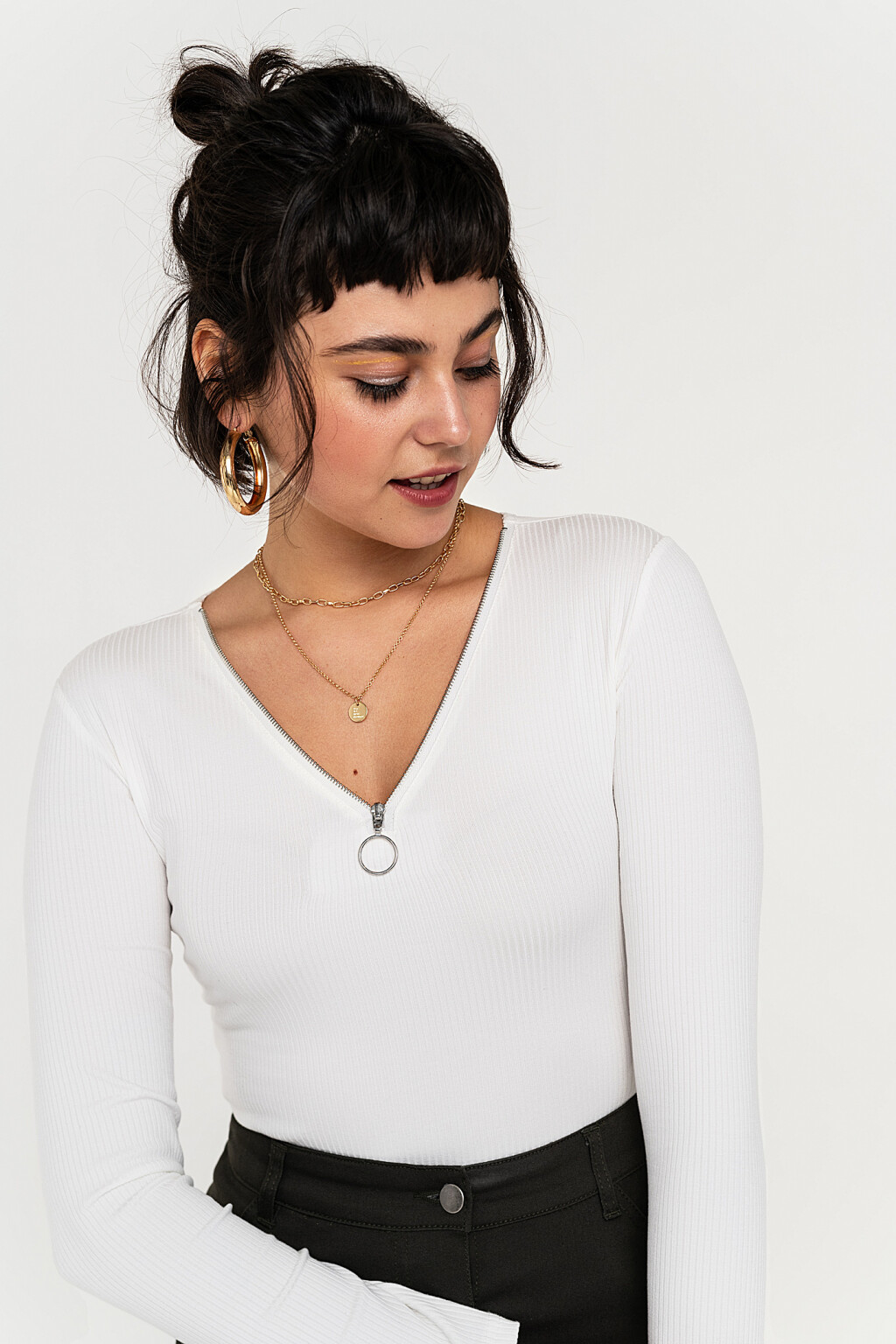 джемпер - цвет белый - 1