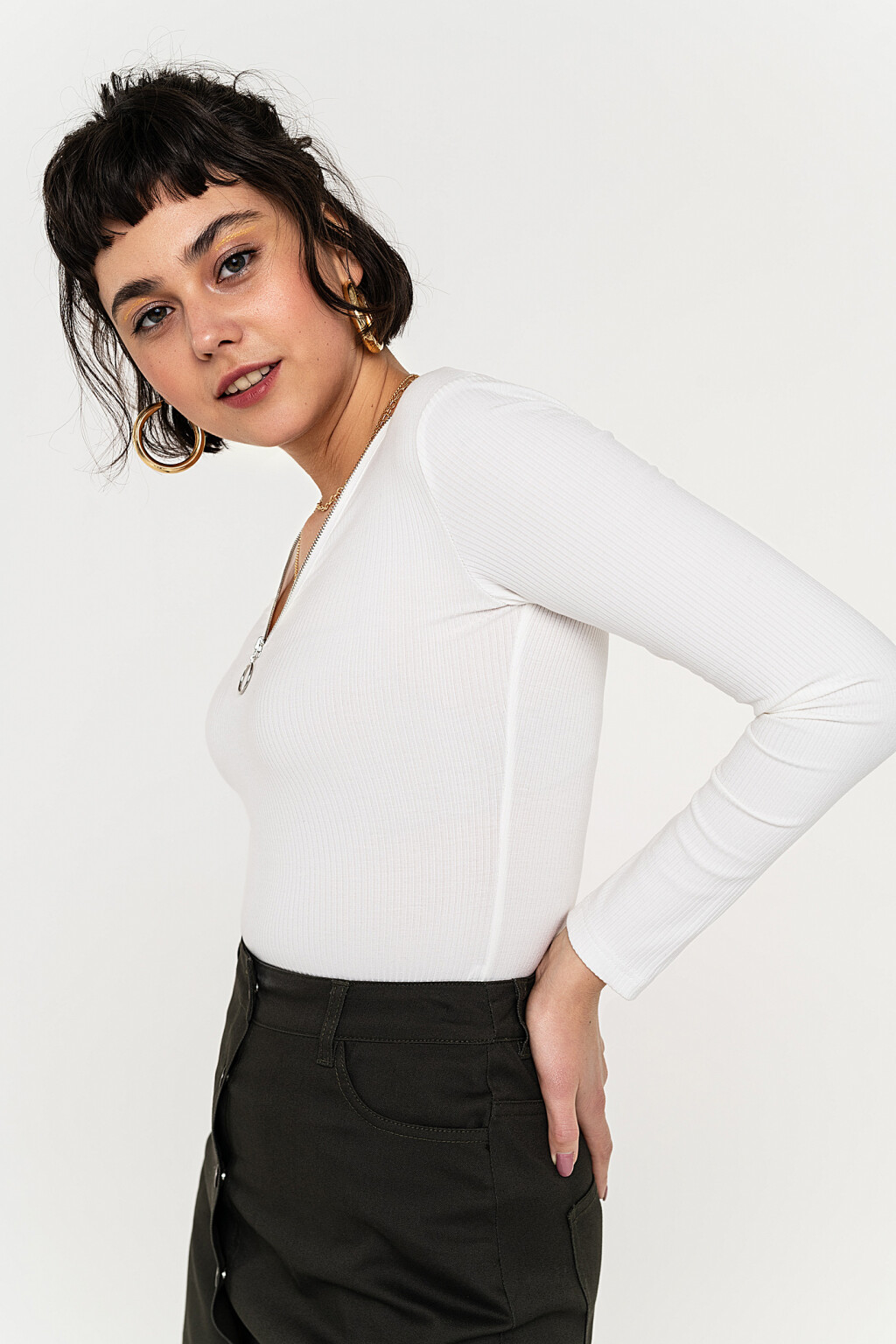 джемпер - цвет белый - 2