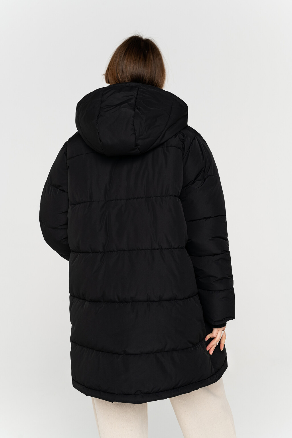 пальто женское - цвет черный - 5