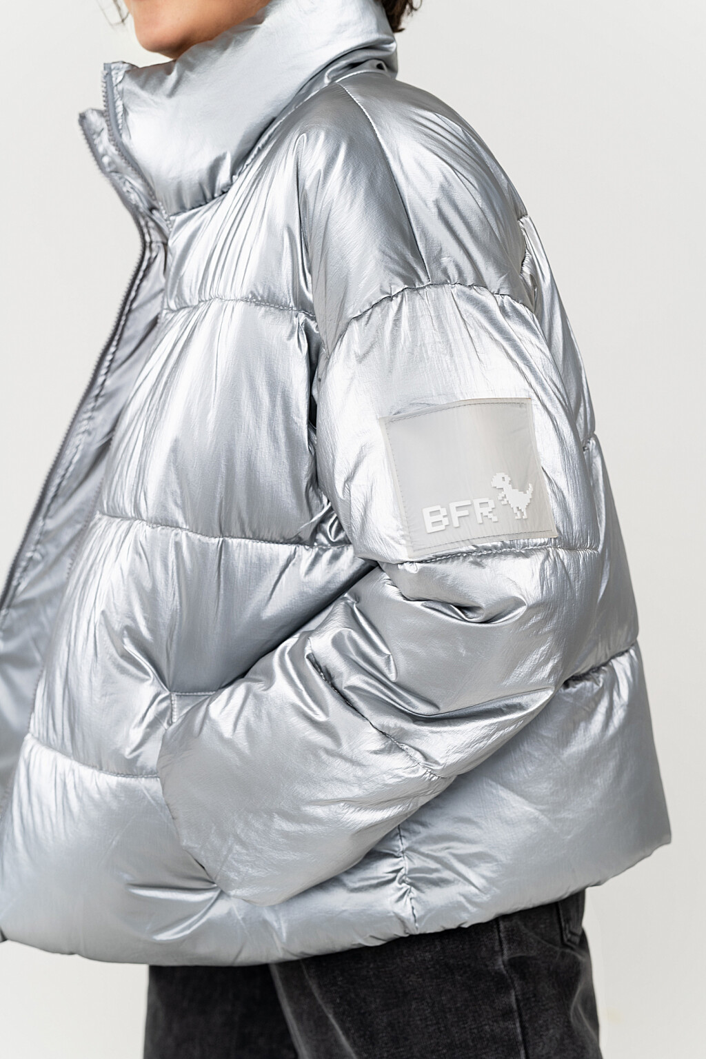 куртка женская - цвет серый - 2