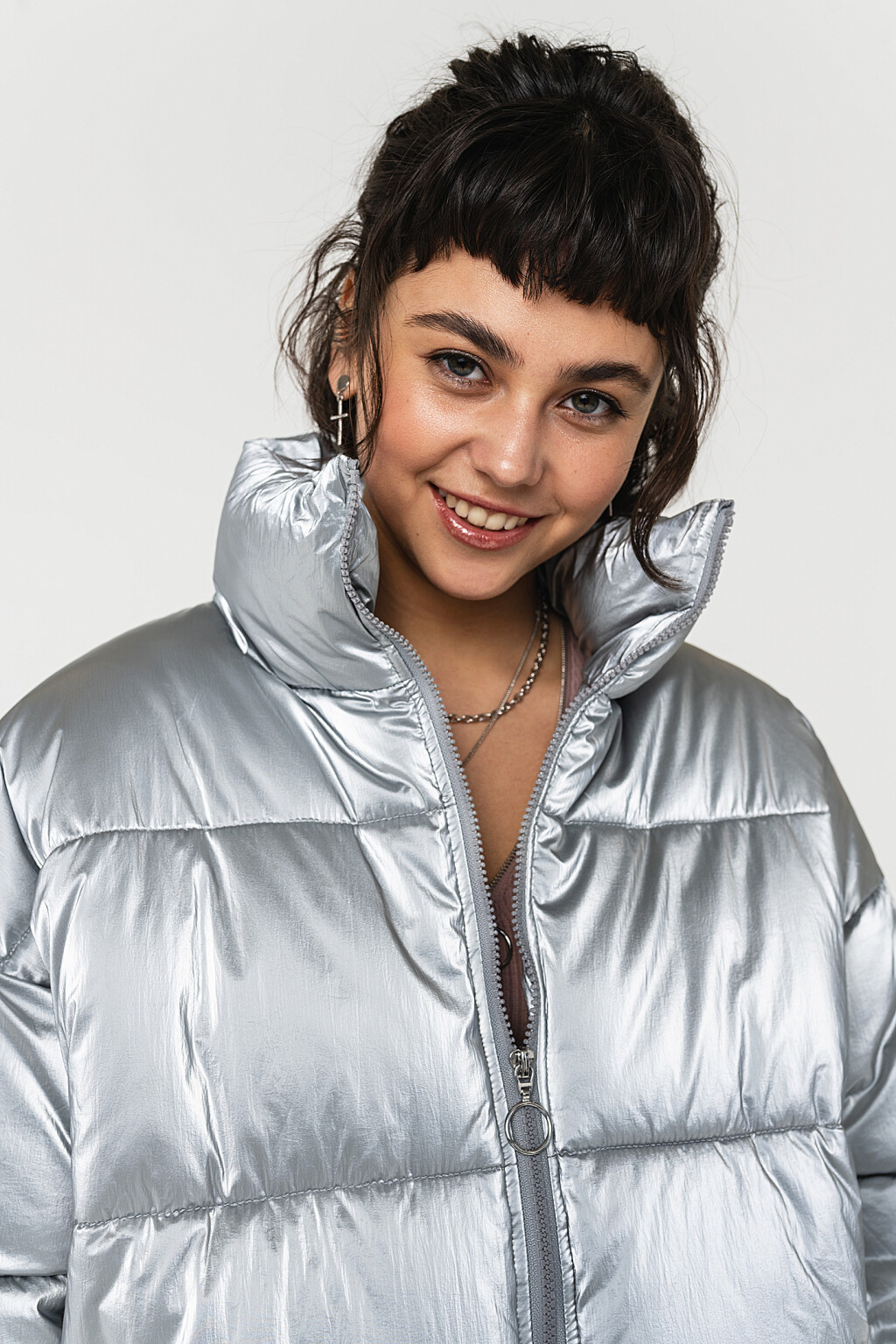 куртка женская - цвет серый - 6