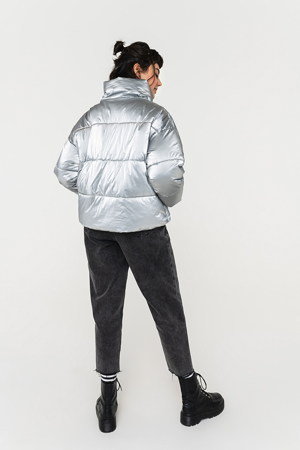 куртка женская - цвет серый - 7