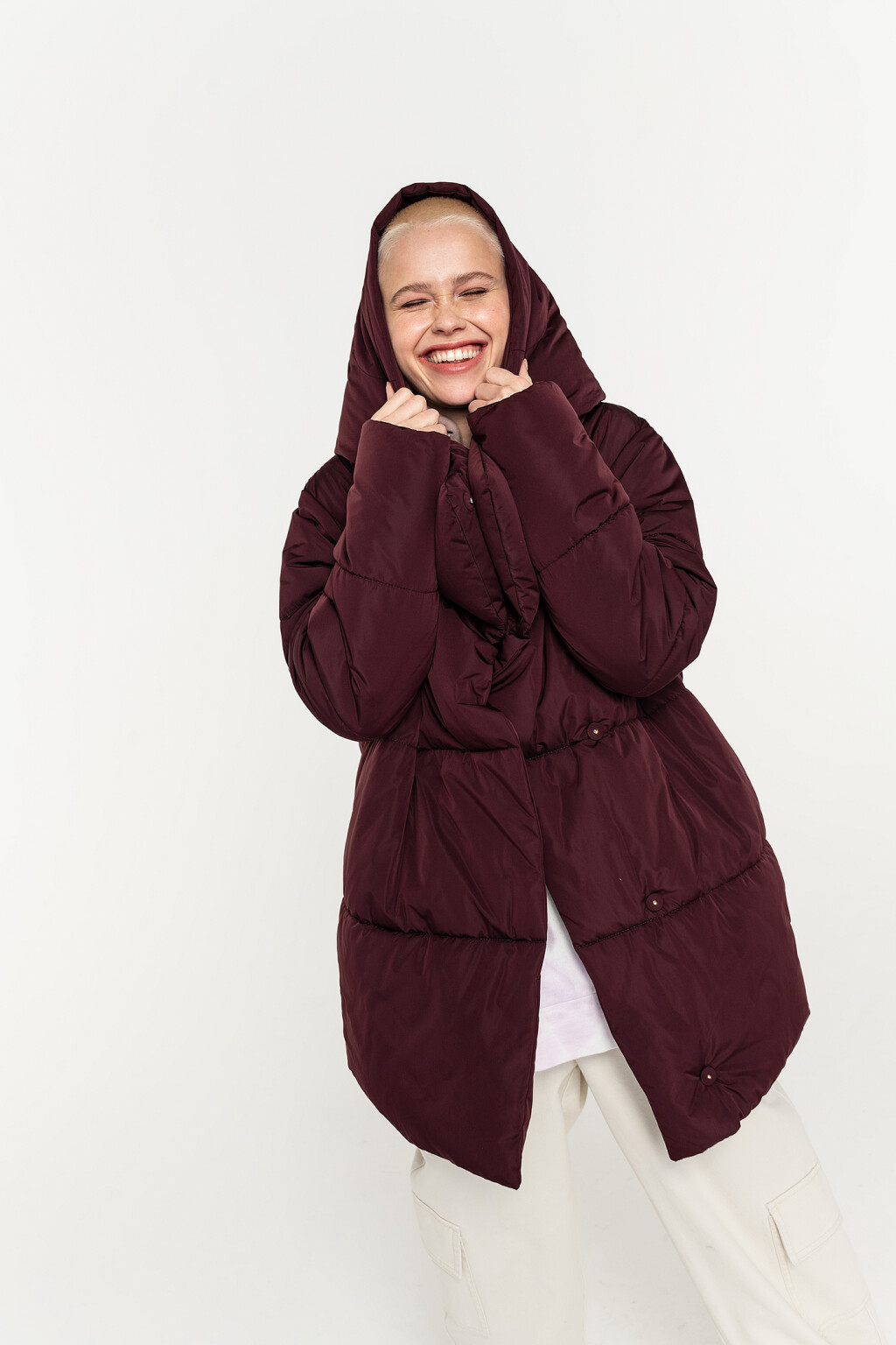 куртка женская - цвет бордовый - 2