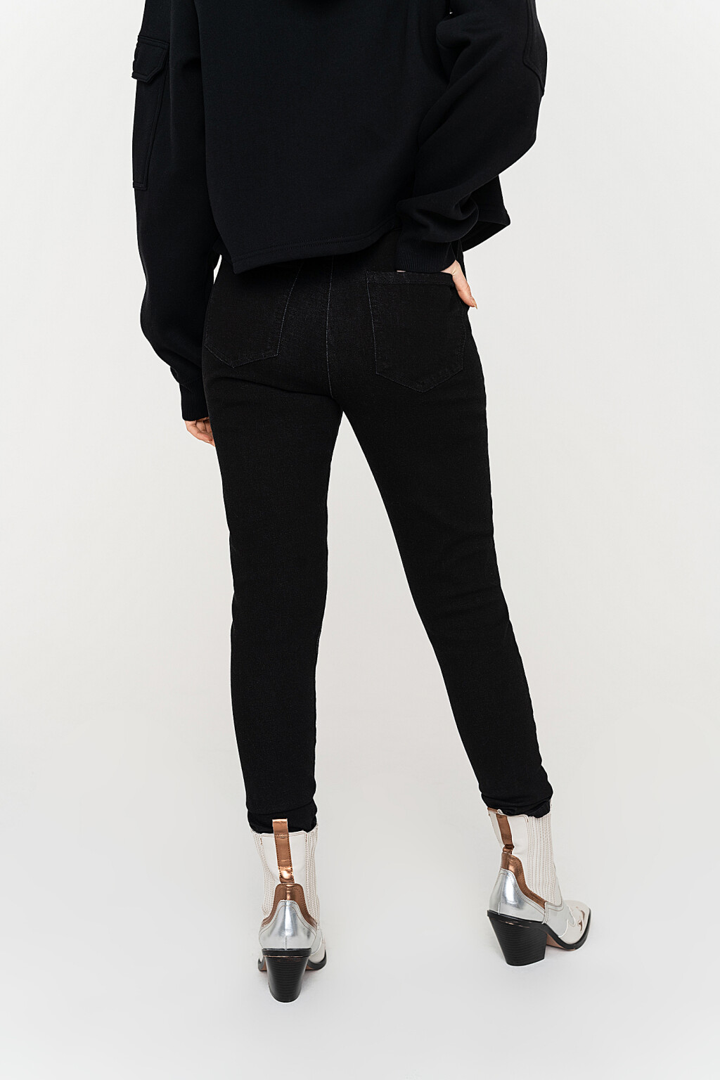 джинсы - цвет черный - 5