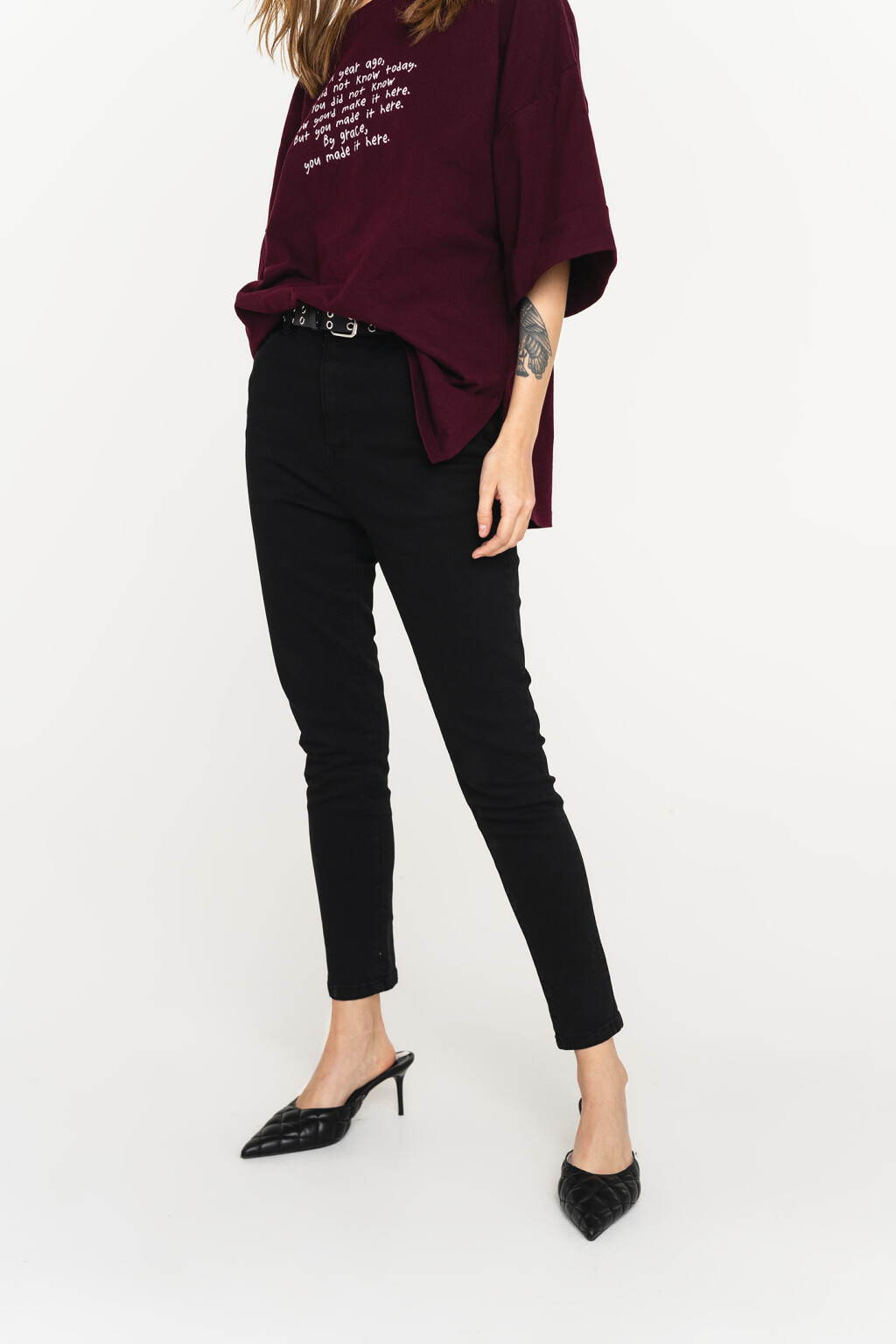 джинсы - цвет черный - 1