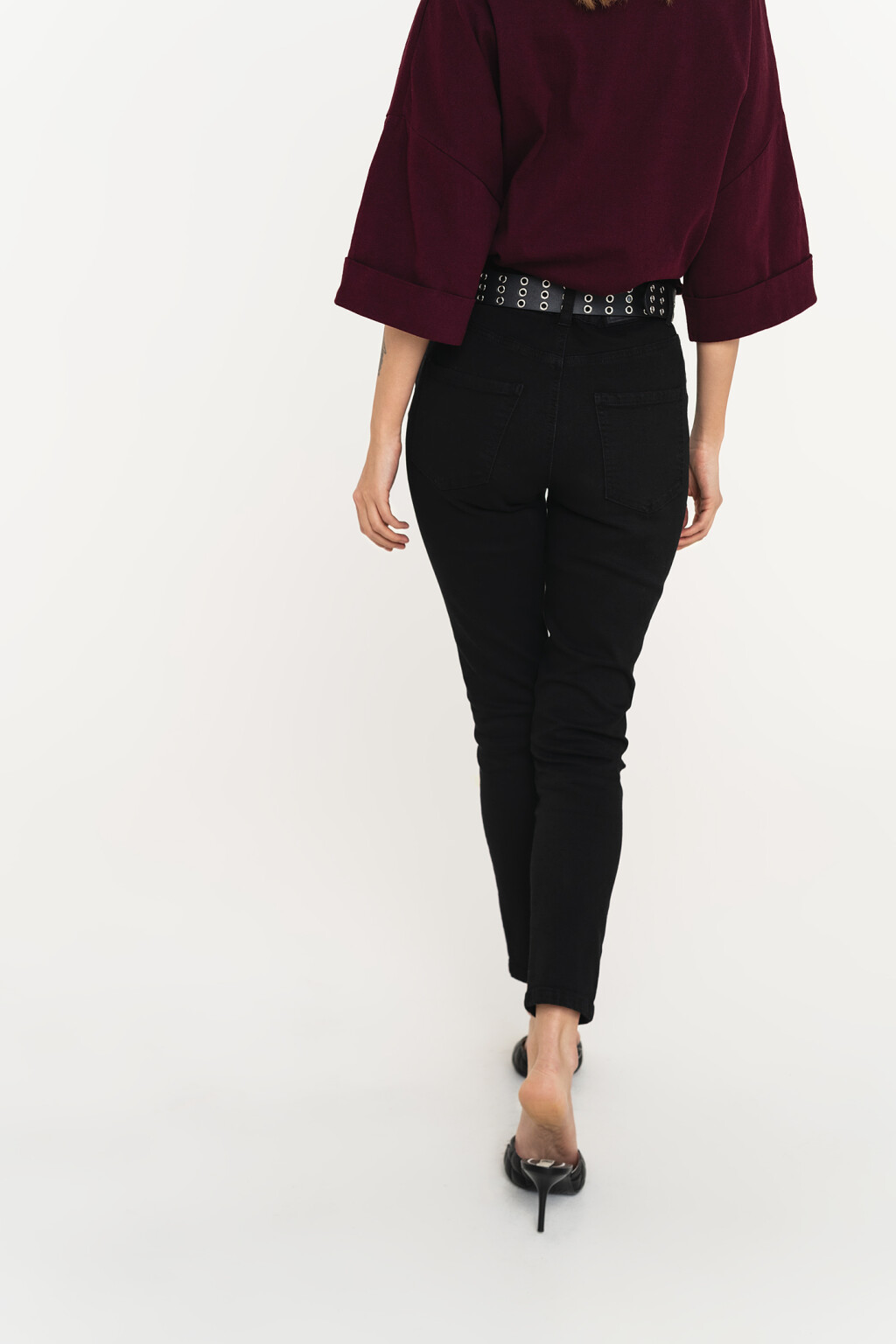 джинсы - цвет черный - 3