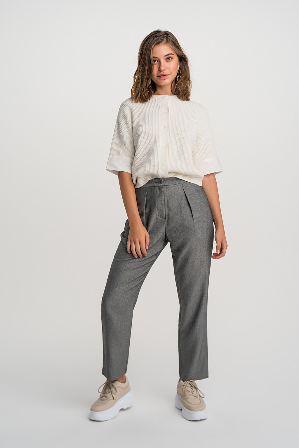 джемпер женский - цвет белый - 3