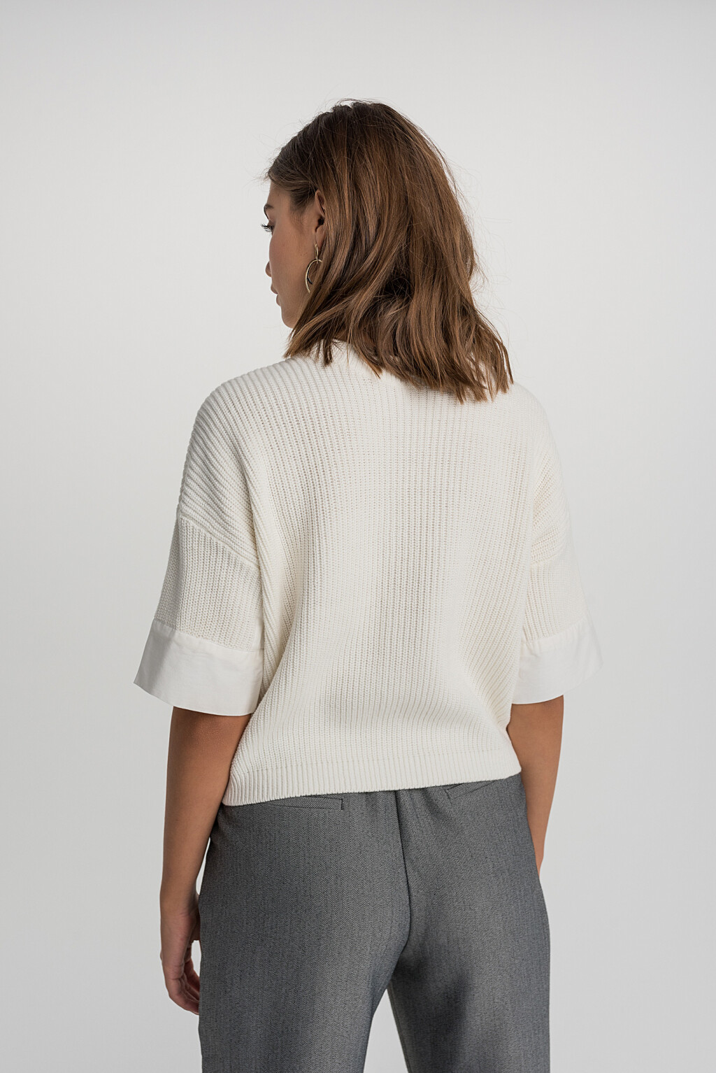 джемпер женский - цвет белый - 5