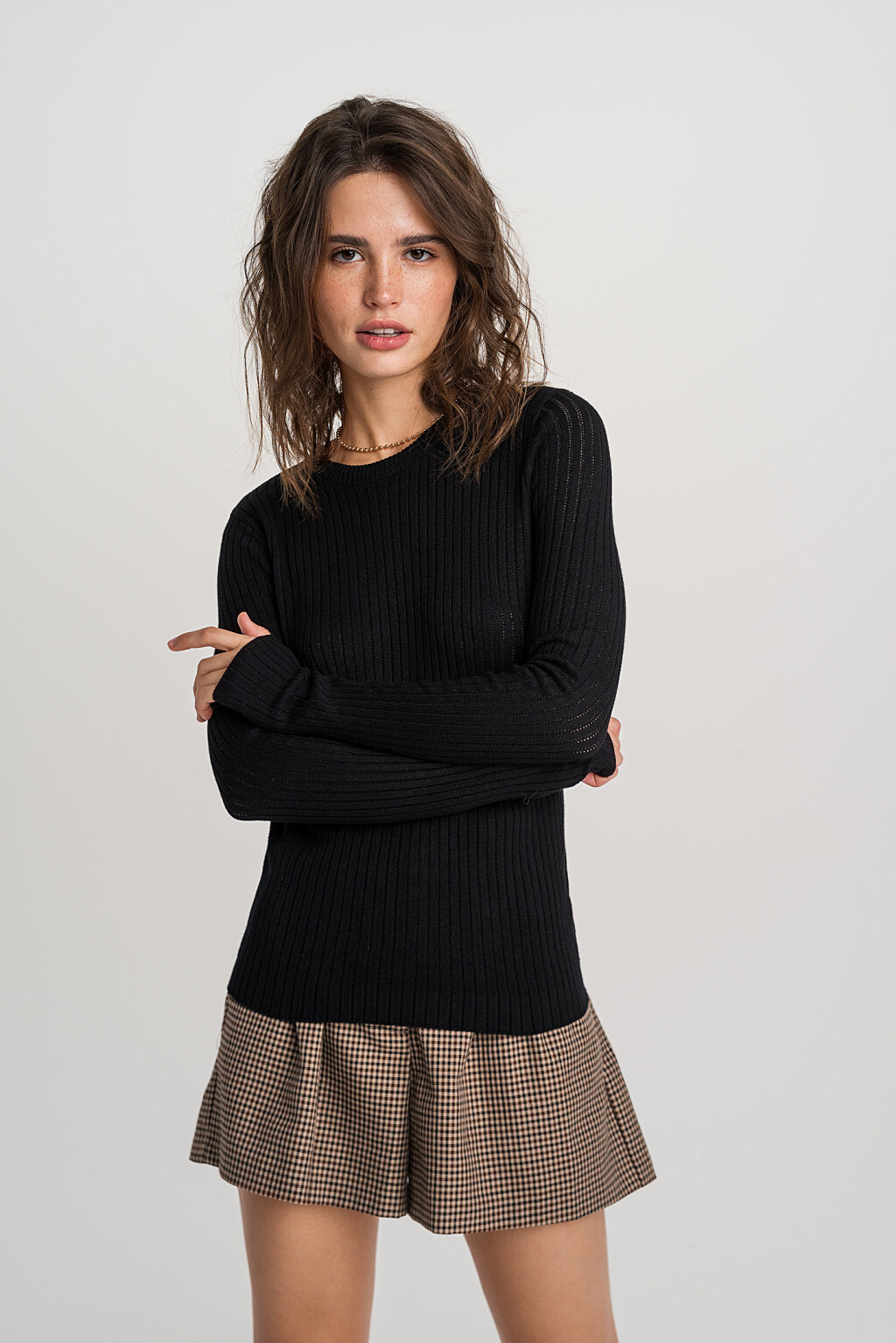 джемпер женский - цвет черный - 1