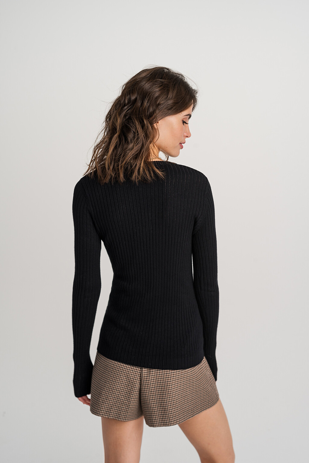 джемпер женский - цвет черный - 5