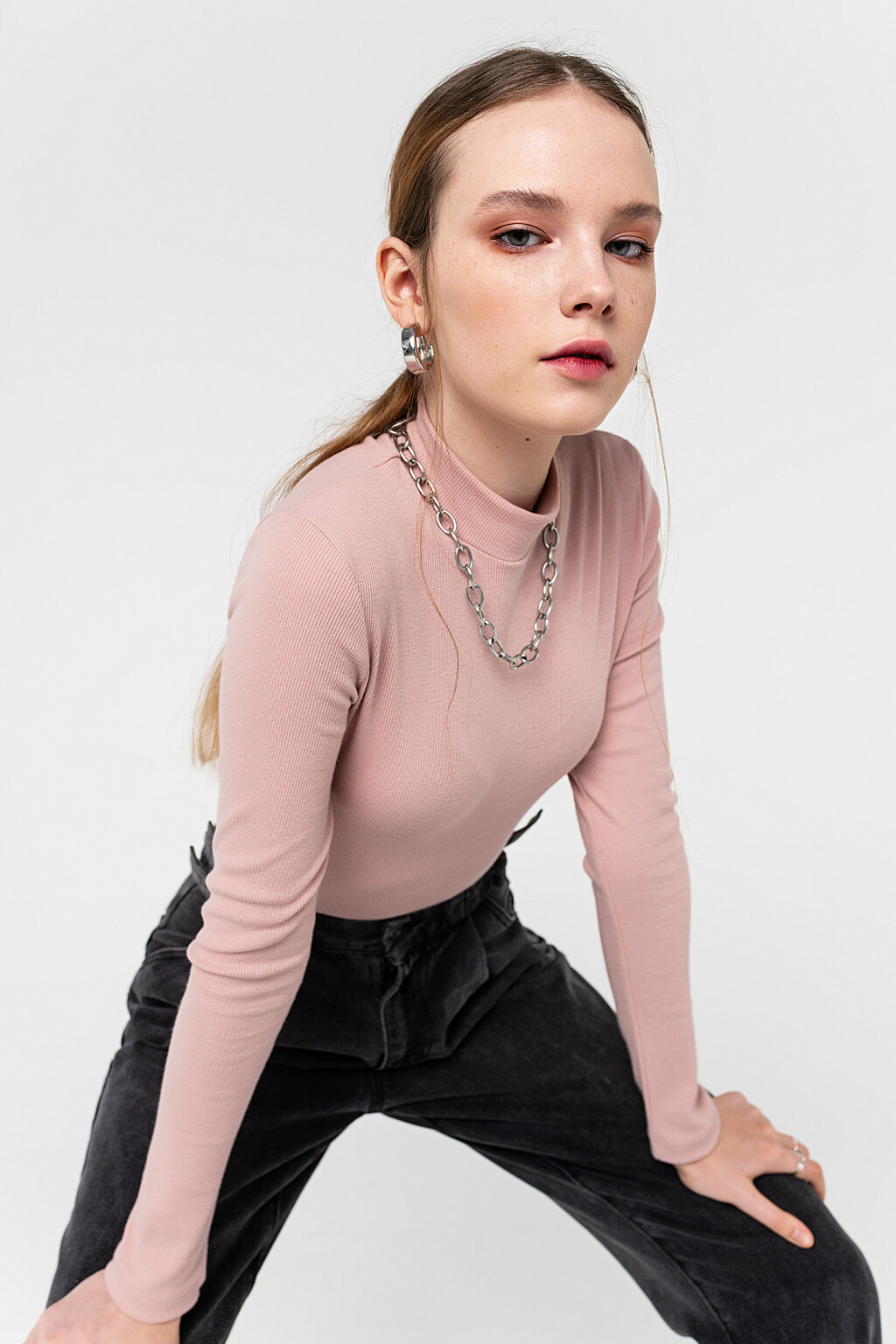 свитер женский - цвет розовый - 1