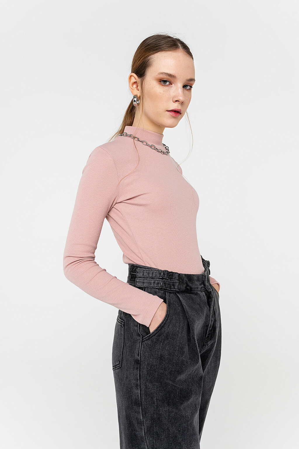 свитер женский - цвет розовый - 4