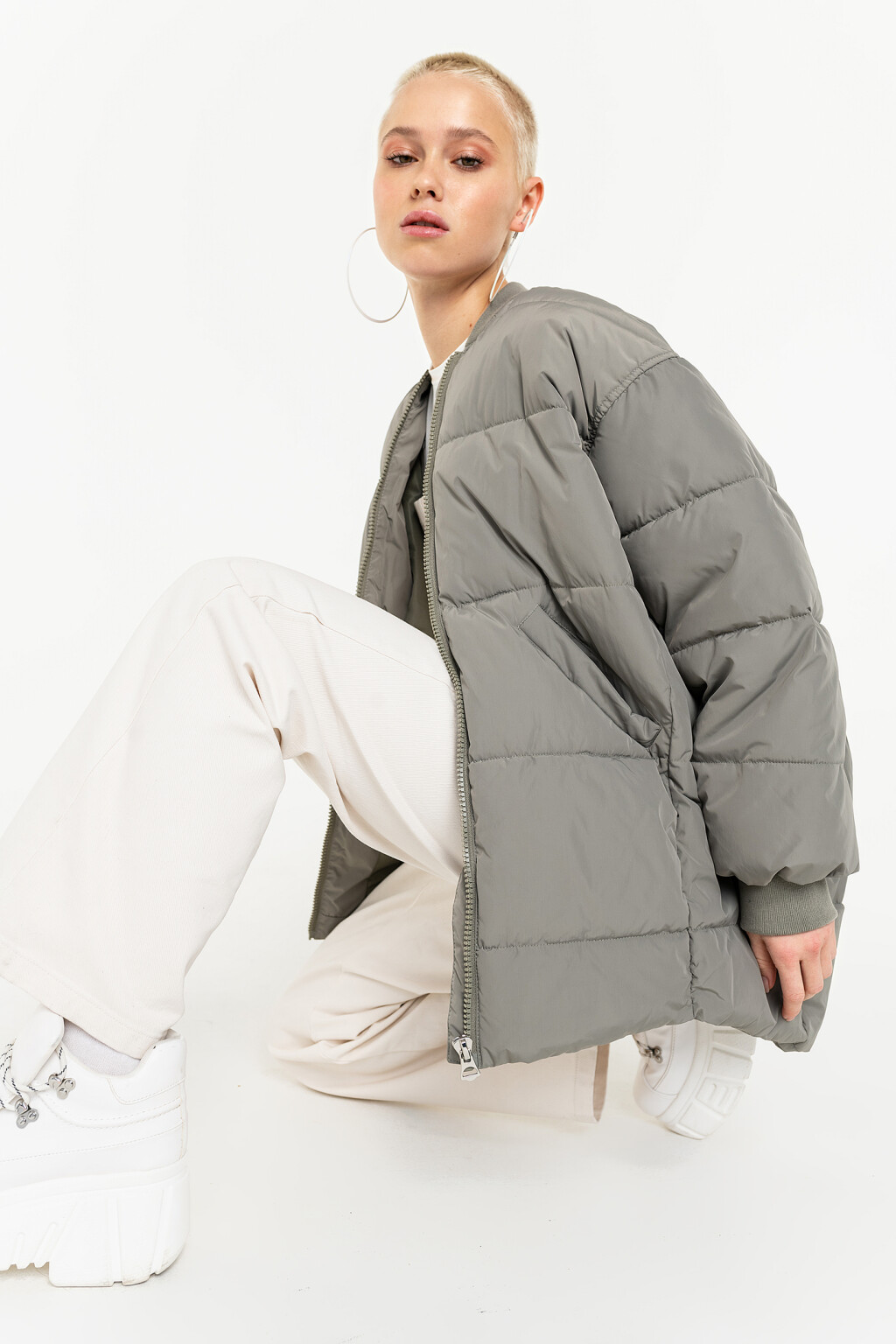 куртка женская - цвет зеленый - 6