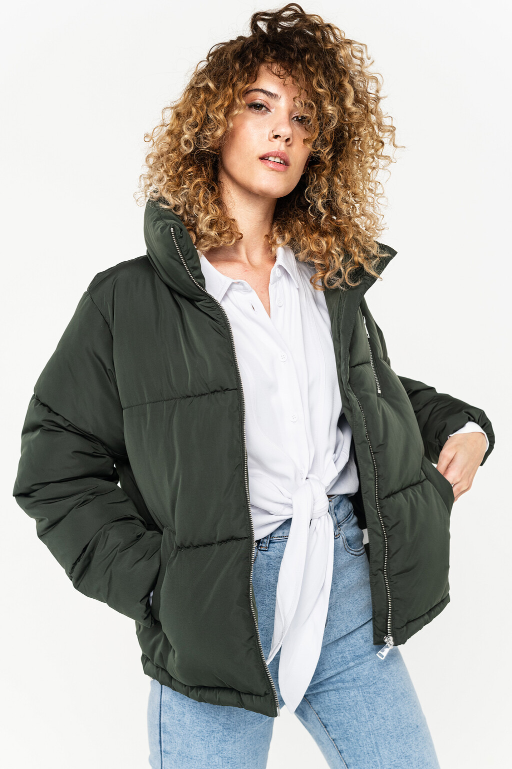 куртка женская - цвет зеленый - 3