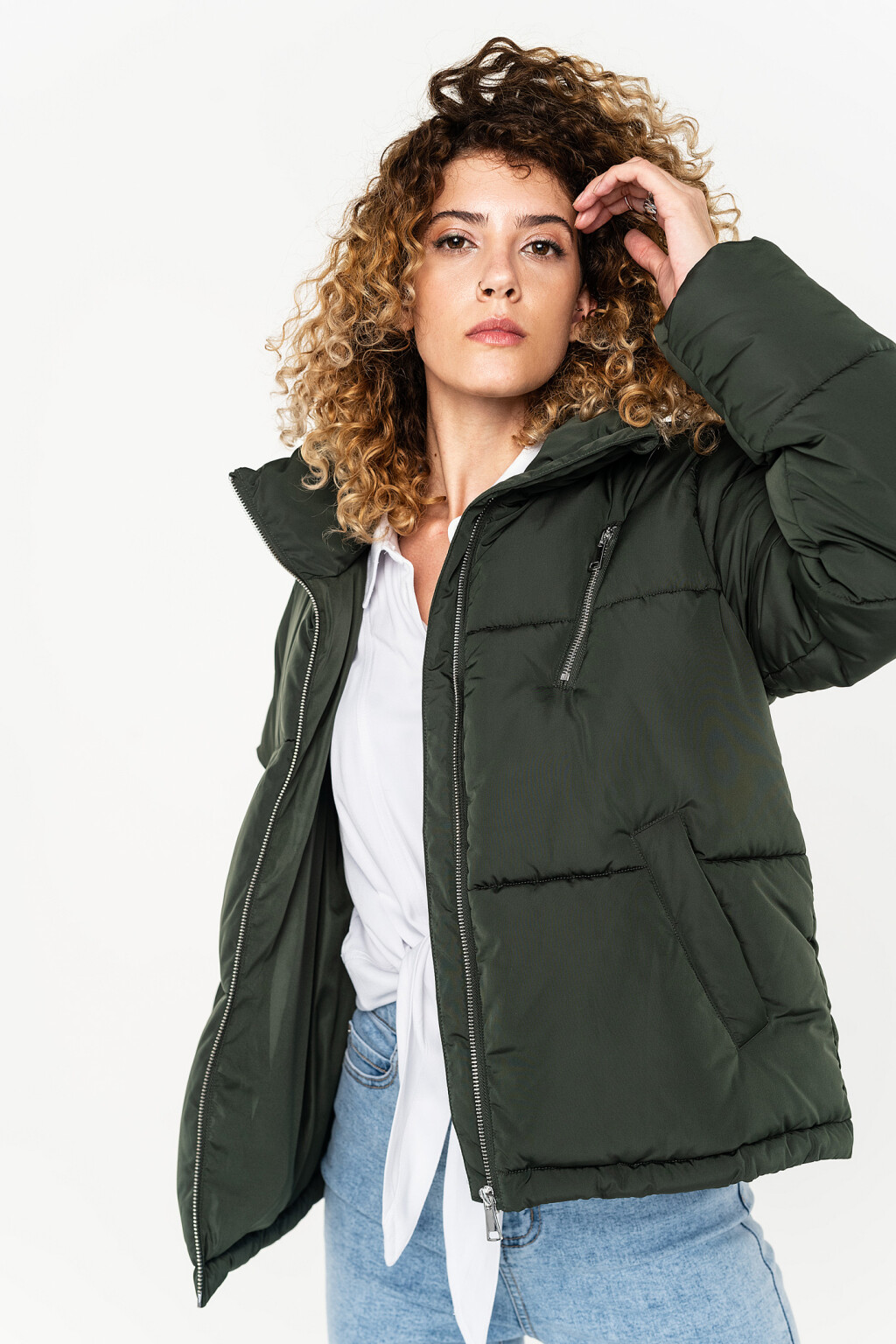 куртка женская - цвет зеленый - 4
