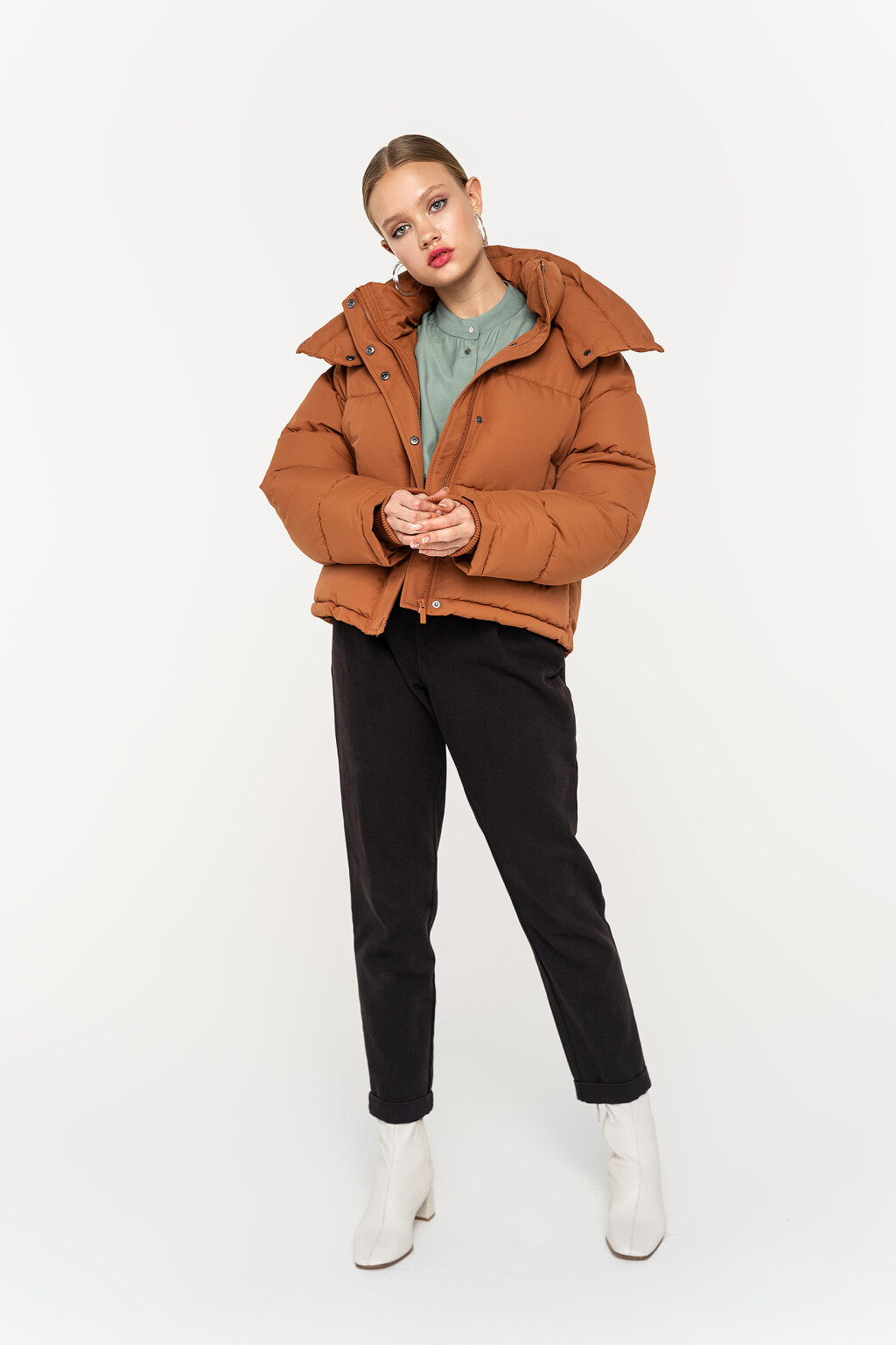 куртка женская - цвет коричневый - 4