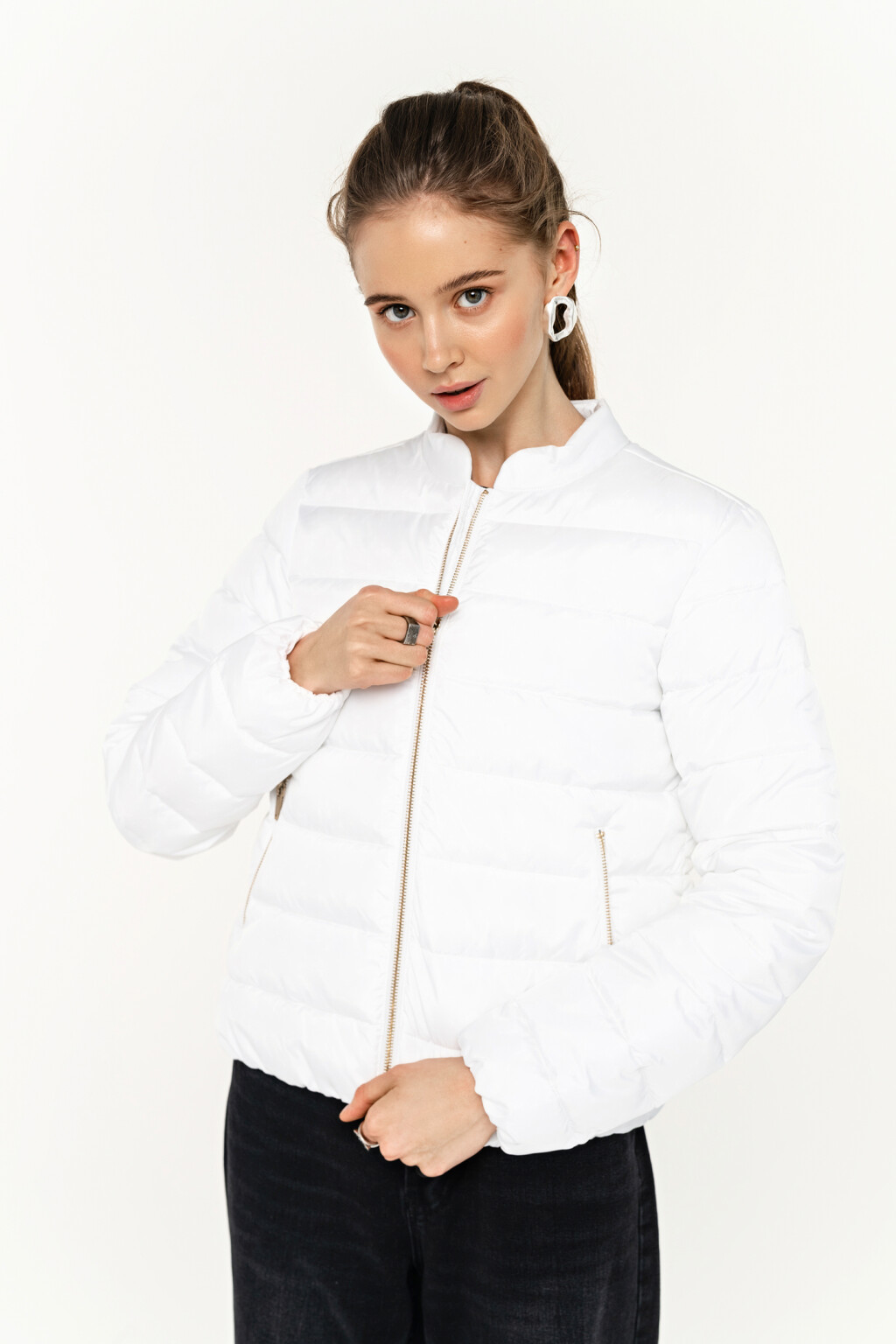 куртка женская - цвет белый - 3