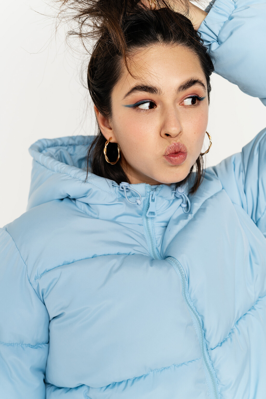 куртка женская - цвет голубой - 4